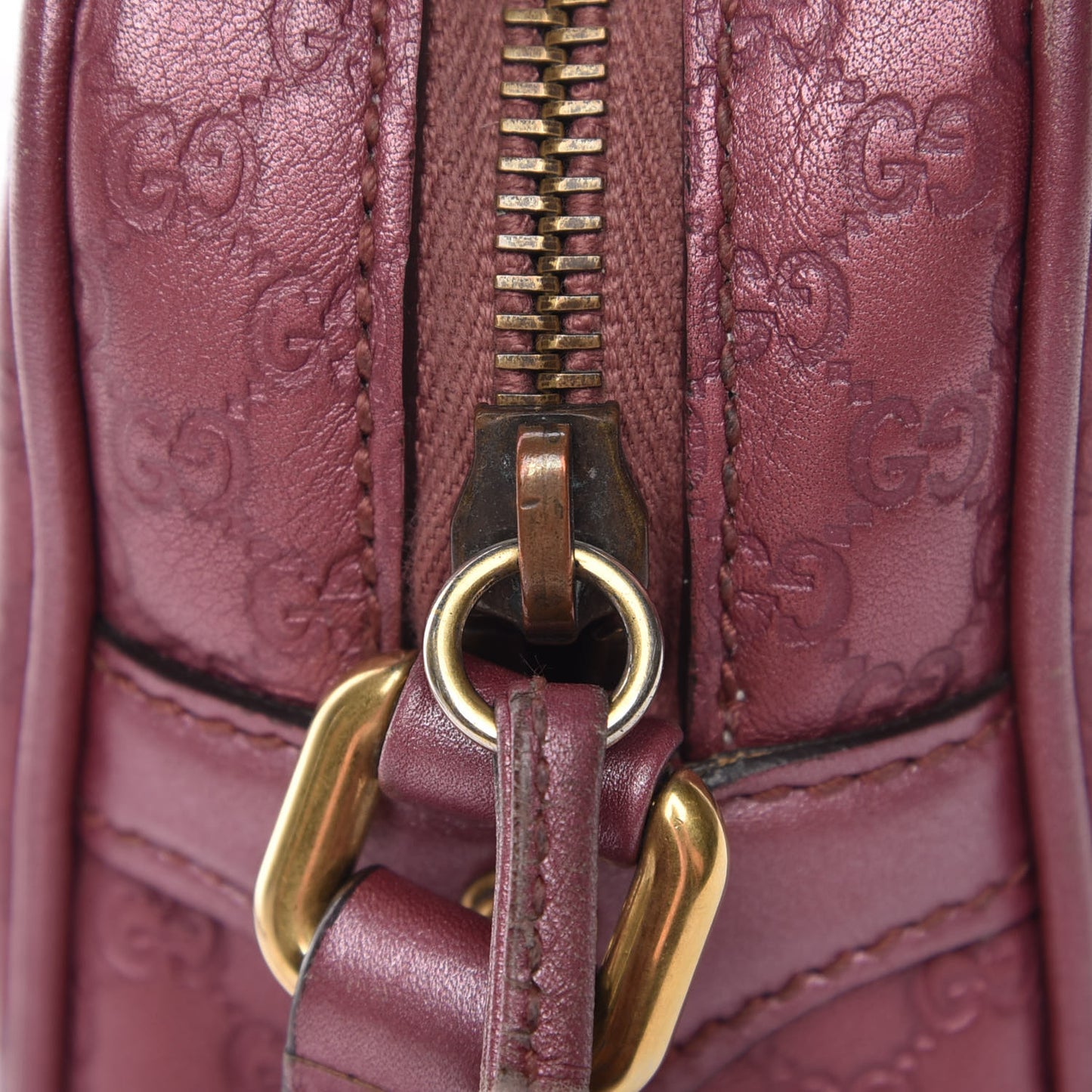 Metallic Soft Microguccissima Sunshine Disco Crossbody Bag Vintage Rose