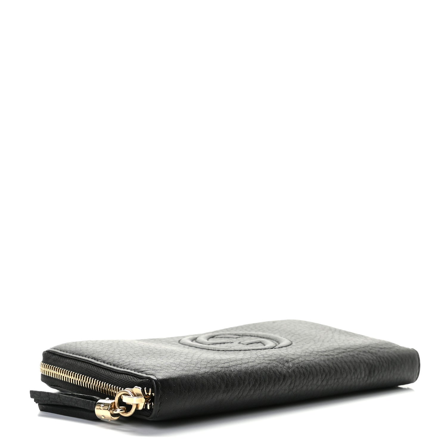 Gucci Pebbled Calfskin Soho Zip Around Wallet Black 4 of 7