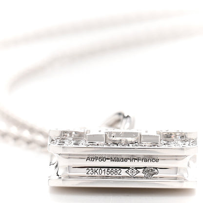 Hermes 18K White Gold Diamond Constance Amulettes Pendant Necklace 5 of 6