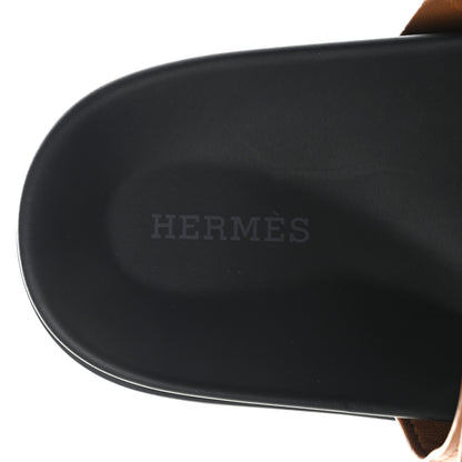 Hermes Calfskin Mens Chypre Sandals 40.5 Naturel 7 of 8