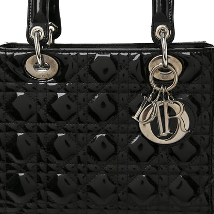 Christian Dior Patent Cannage Medium Lady Dior Black 8 of 10