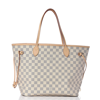 Louis Vuitton Damier Azur Neo Neverfull MM Rose Ballerine 3 of 12
