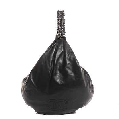 Chanel Lambskin Large Rock and Chain Hobo Black 1 of 9