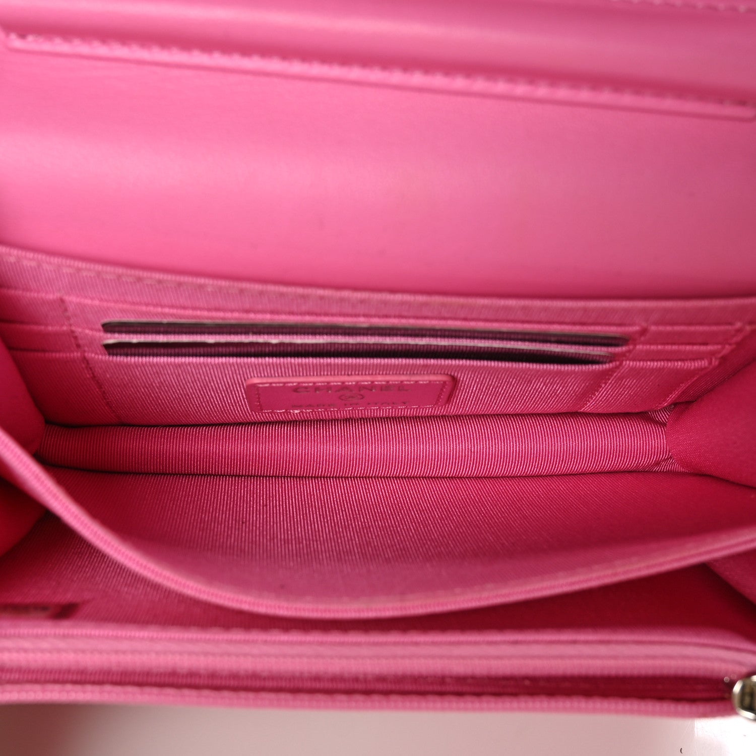 Chanel Lambskin Quilted Mini Wallet On Chain WOC Pink 6 of 11