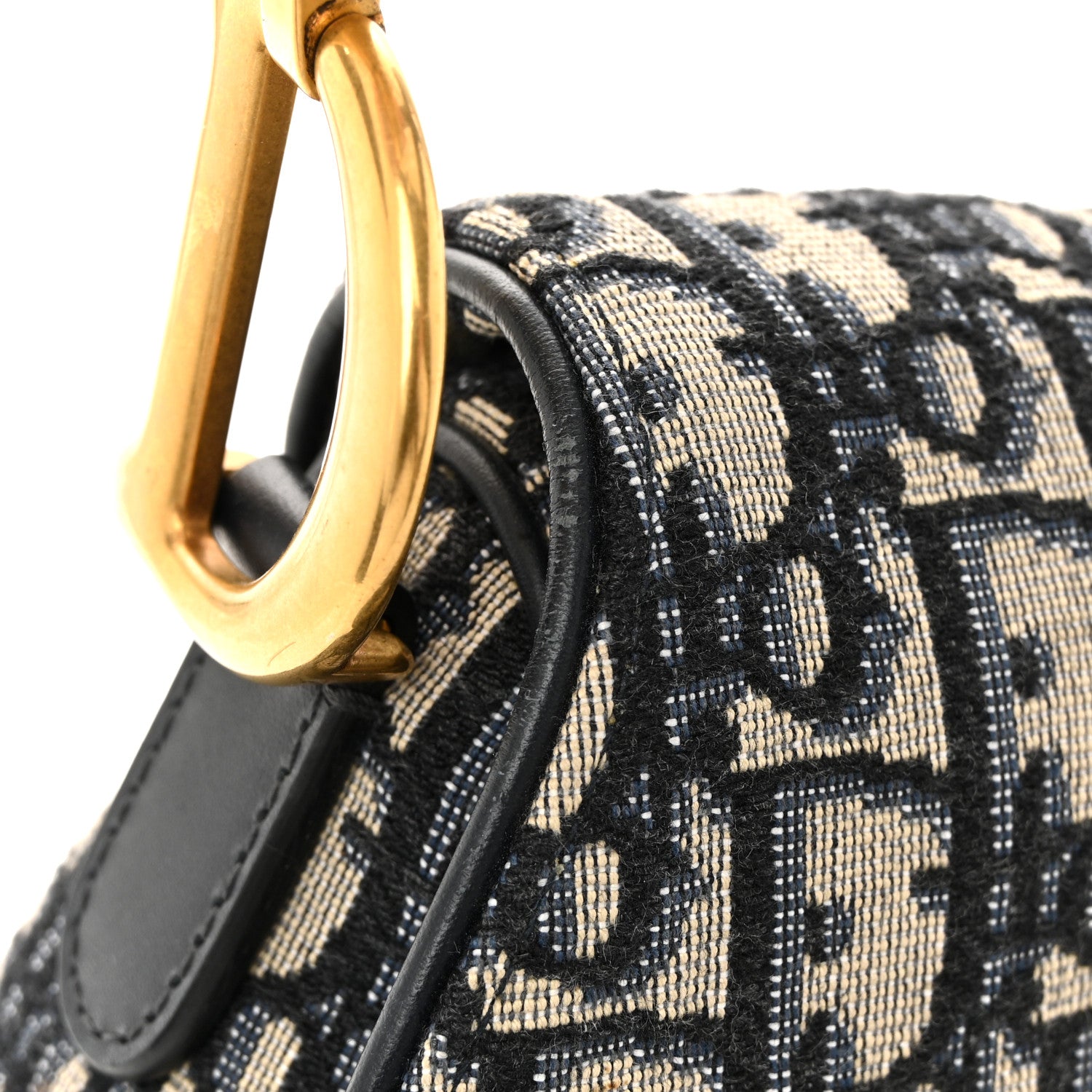 Christian Dior Oblique Saddle Bag Blue 11 of 13
