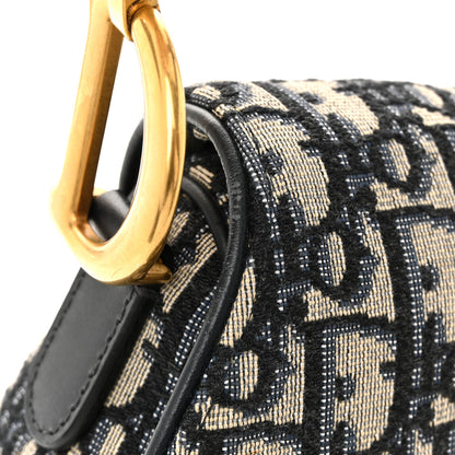 Christian Dior Oblique Saddle Bag Blue 11 of 13