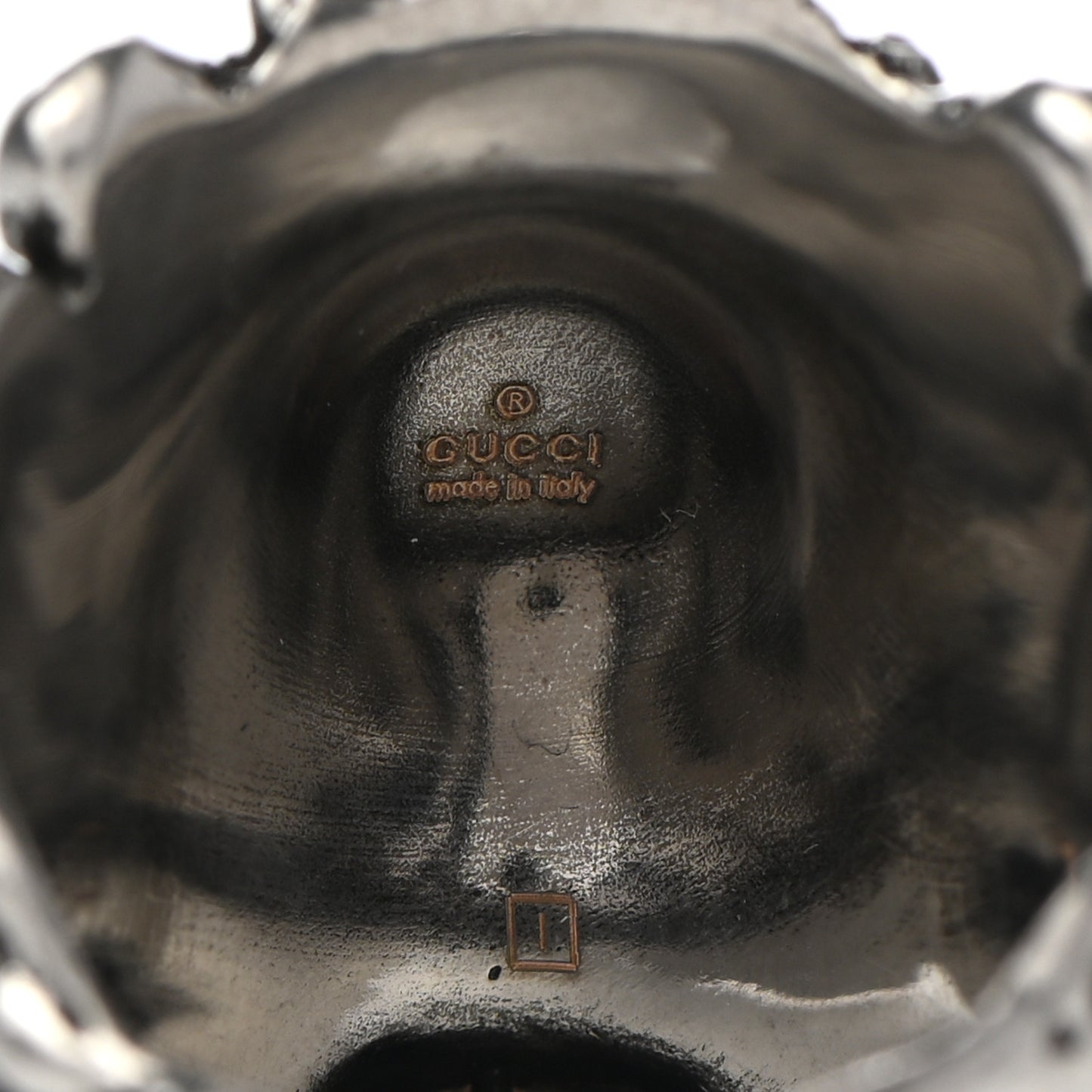 Palladium Lion Head Ring 19 8.75 Aged Silver