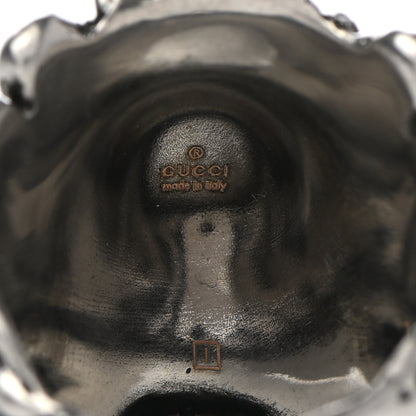 Gucci Palladium Lion Head Ring 19 8.75 Aged Silver 6 of 6