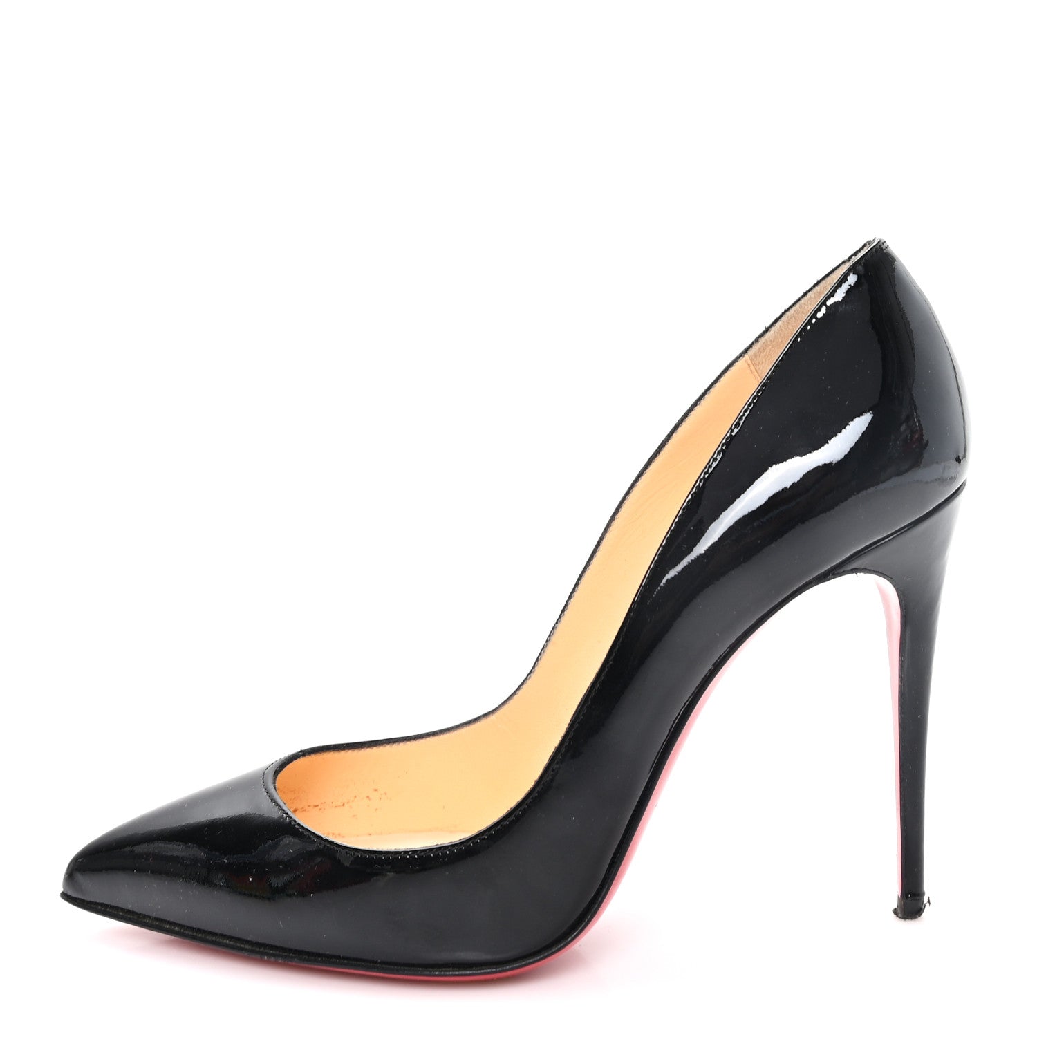 Christian Louboutin Patent Pigalle Follies 100 Pumps 36 Black 1 of 9