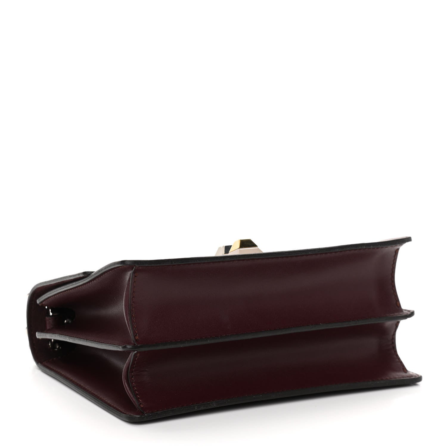 Fendi Vitello Liberty Studded Small Kan I Shoulder Bag Bordeaux Multicolor 4 of 10