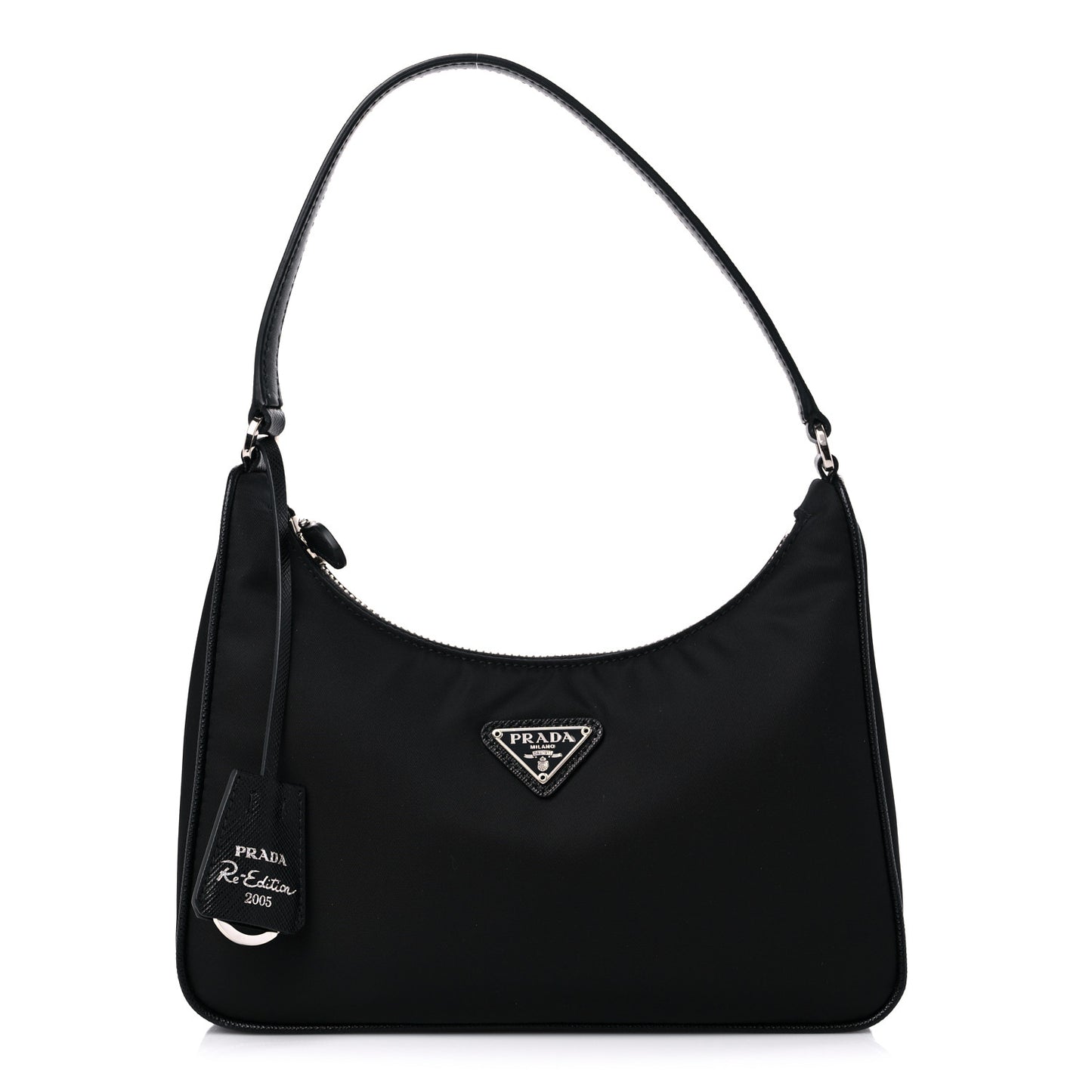 Tessuto Nylon Saffiano Mini Re-Edition 2005 Bag Black