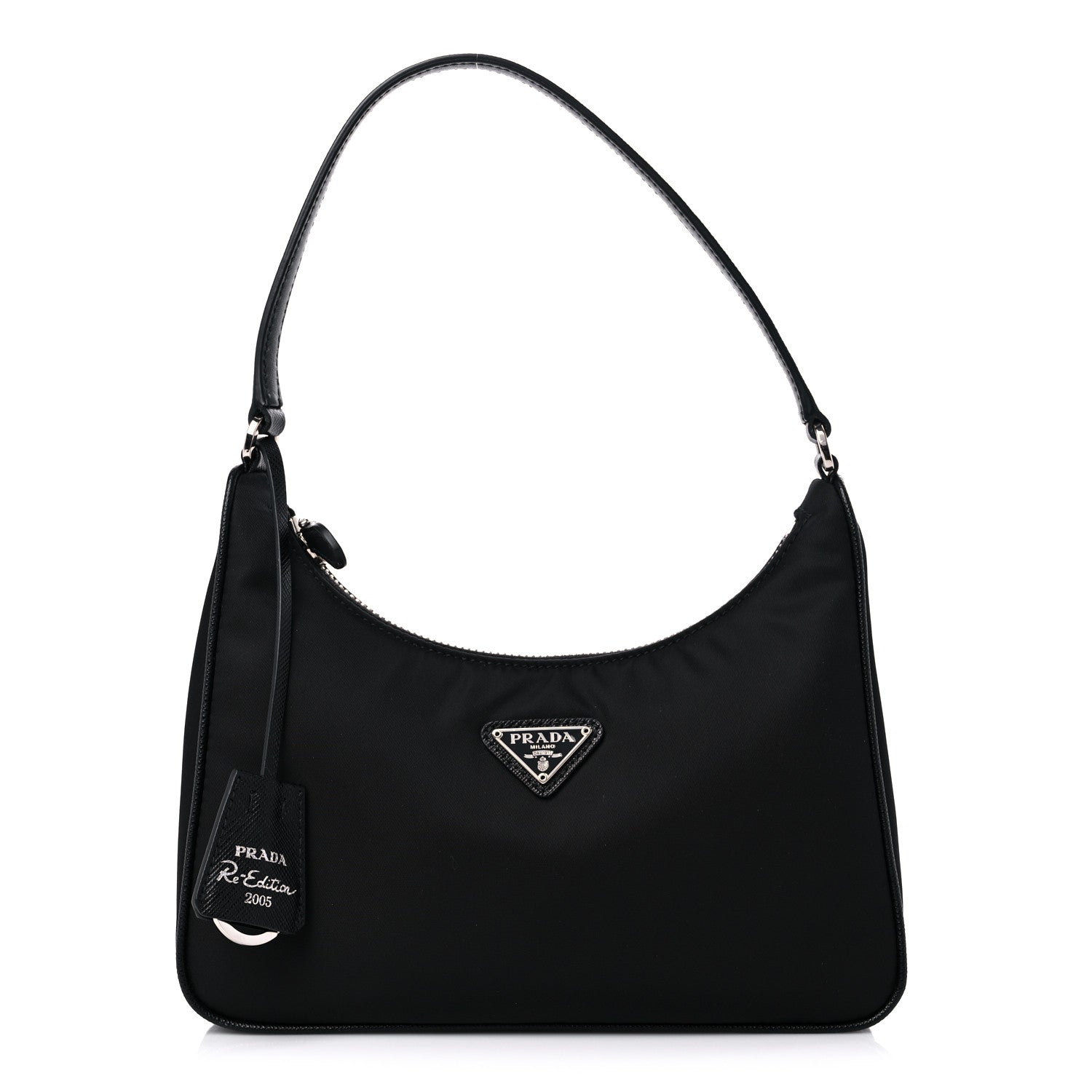 Prada Tessuto Nylon Saffiano Mini Re-Edition 2005 Bag Black 1 of 8