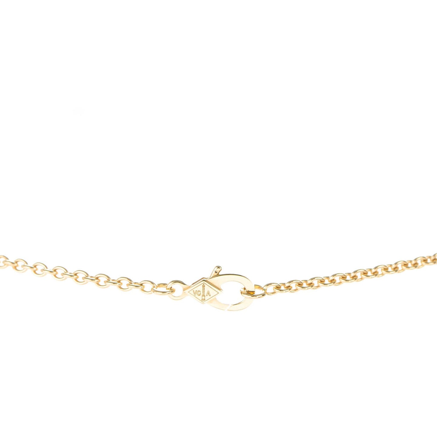 18K Yellow Gold Mother of Pearl Pure Alhambra Pendant Necklace