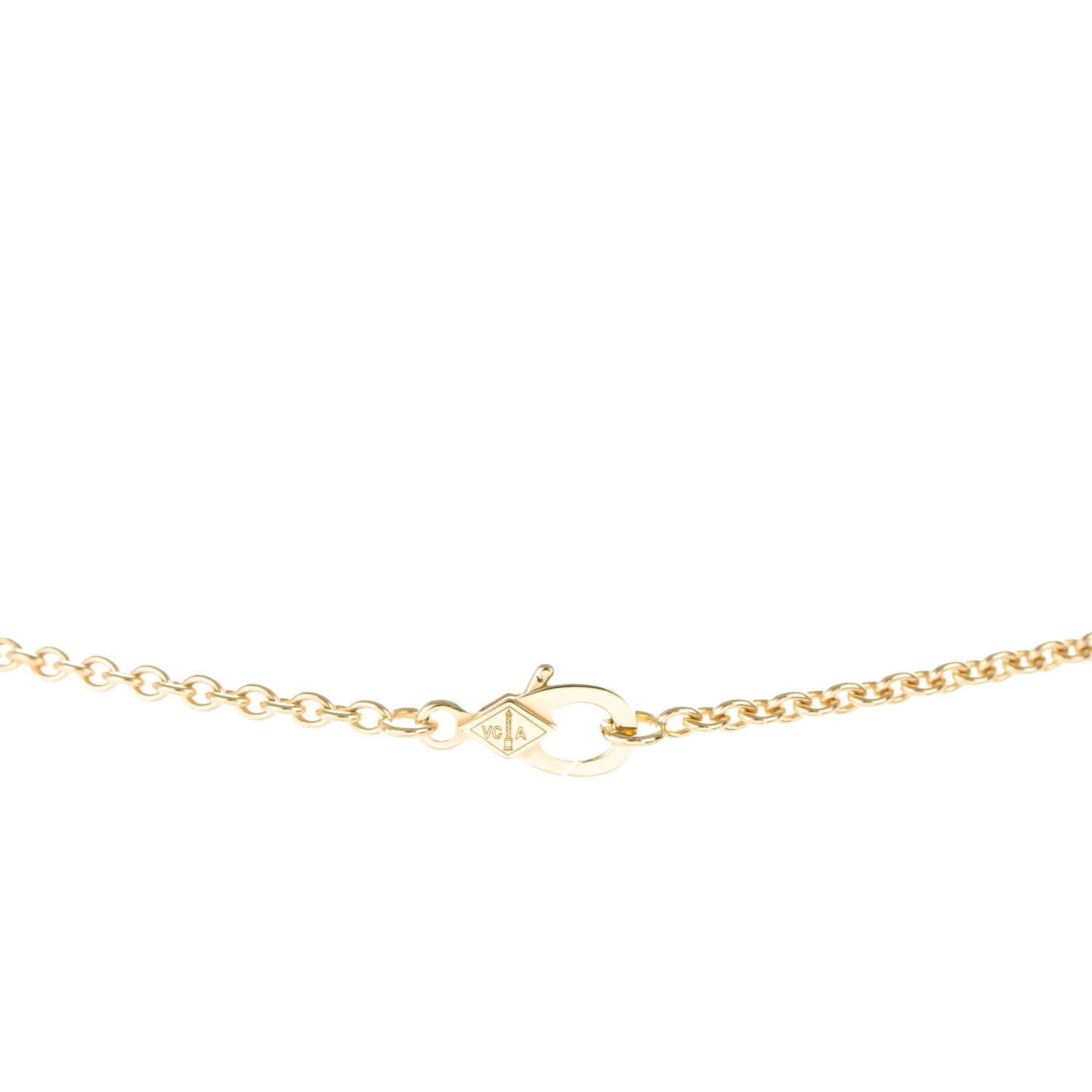 Van Cleef & Arpels 18K Yellow Gold Mother of Pearl Pure Alhambra Pendant Necklace 4 of 7