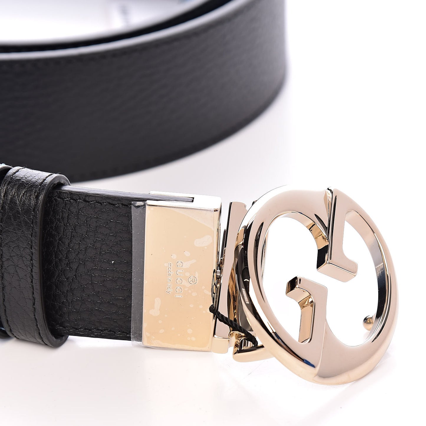 Dollar Calfskin 1973 Reversible Belt 105 42 Black Mineral Blue