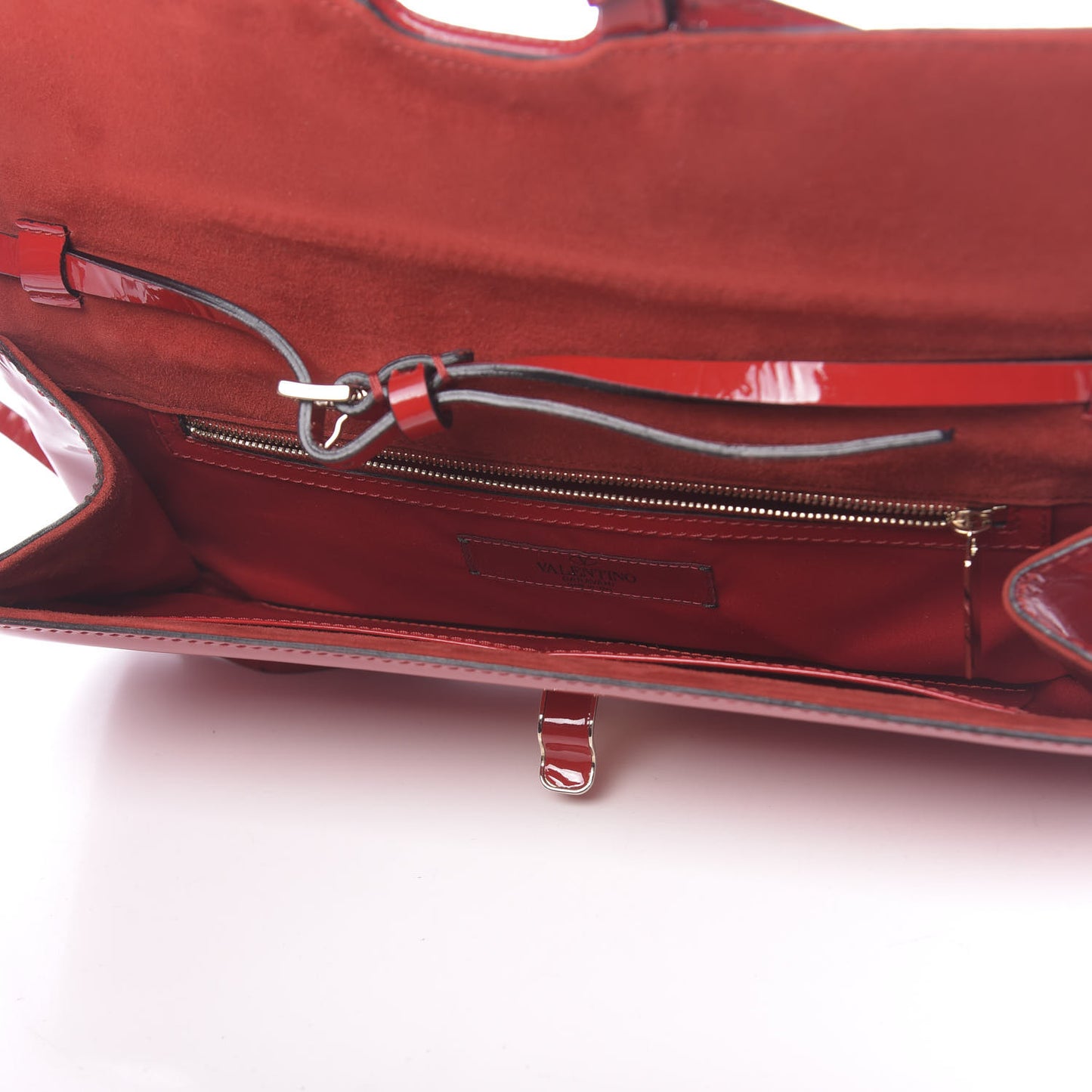 Patent Convertible Clutch Red