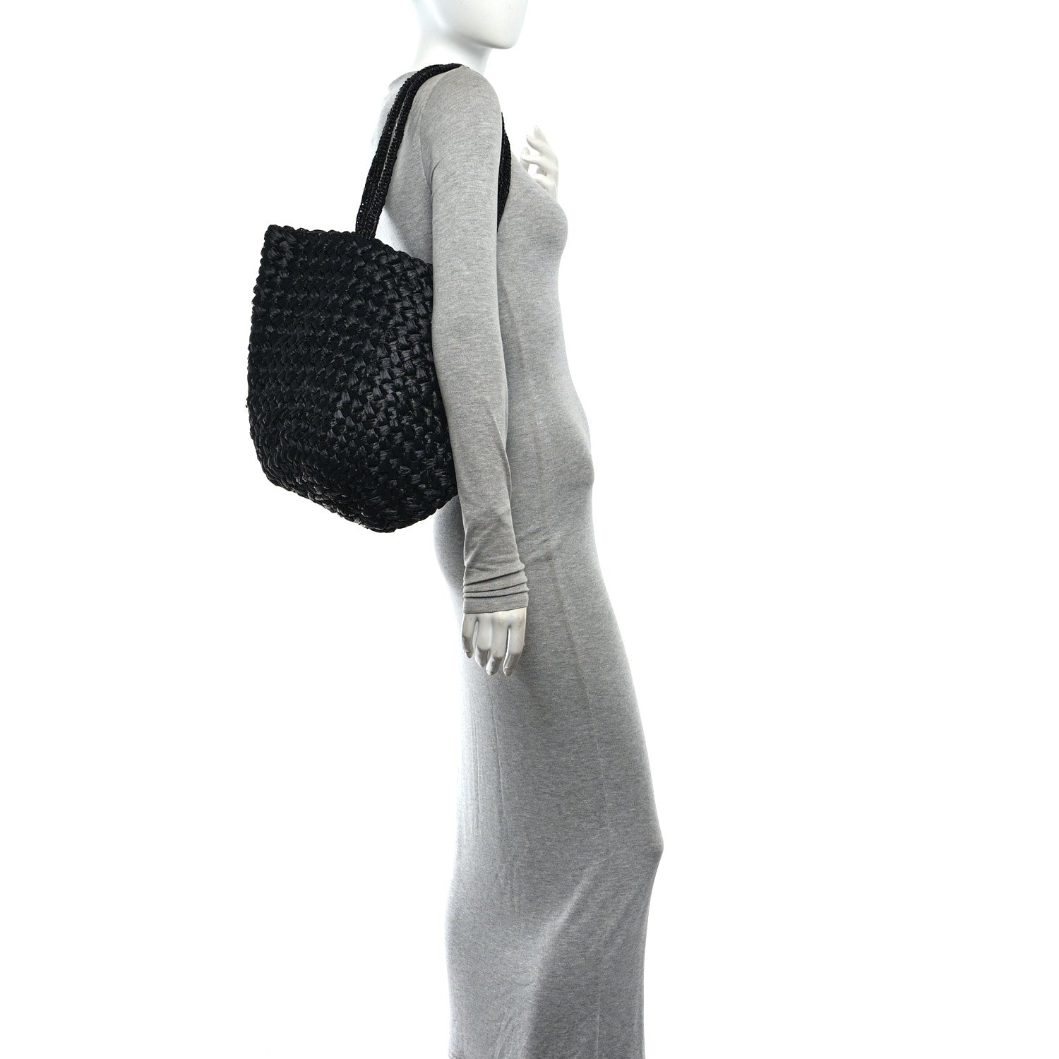 The Row Raffia Estelle Two Bag Black 2 of 9
