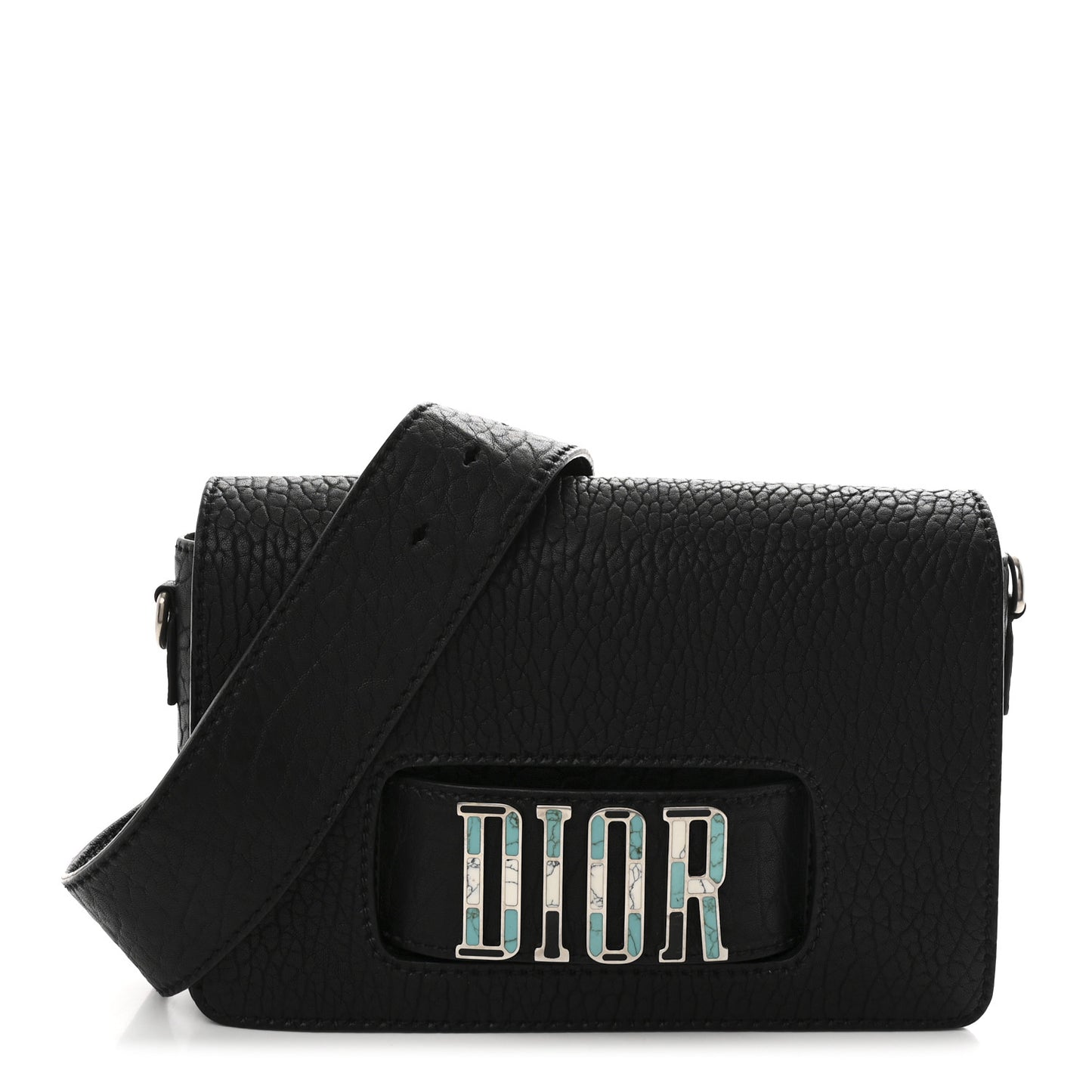 Canyon Grained Lambskin Dio(r)evolution Flap Bag Black