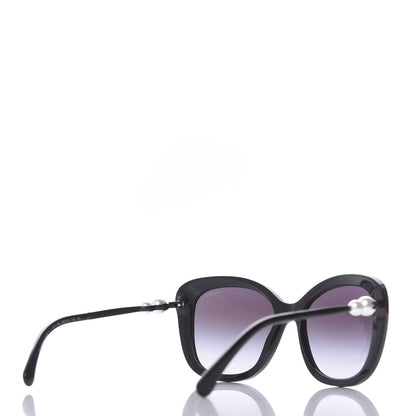 Chanel Acetate Butterfly Winter Pearl Sunglasses 5339-H Black 4 of 8
