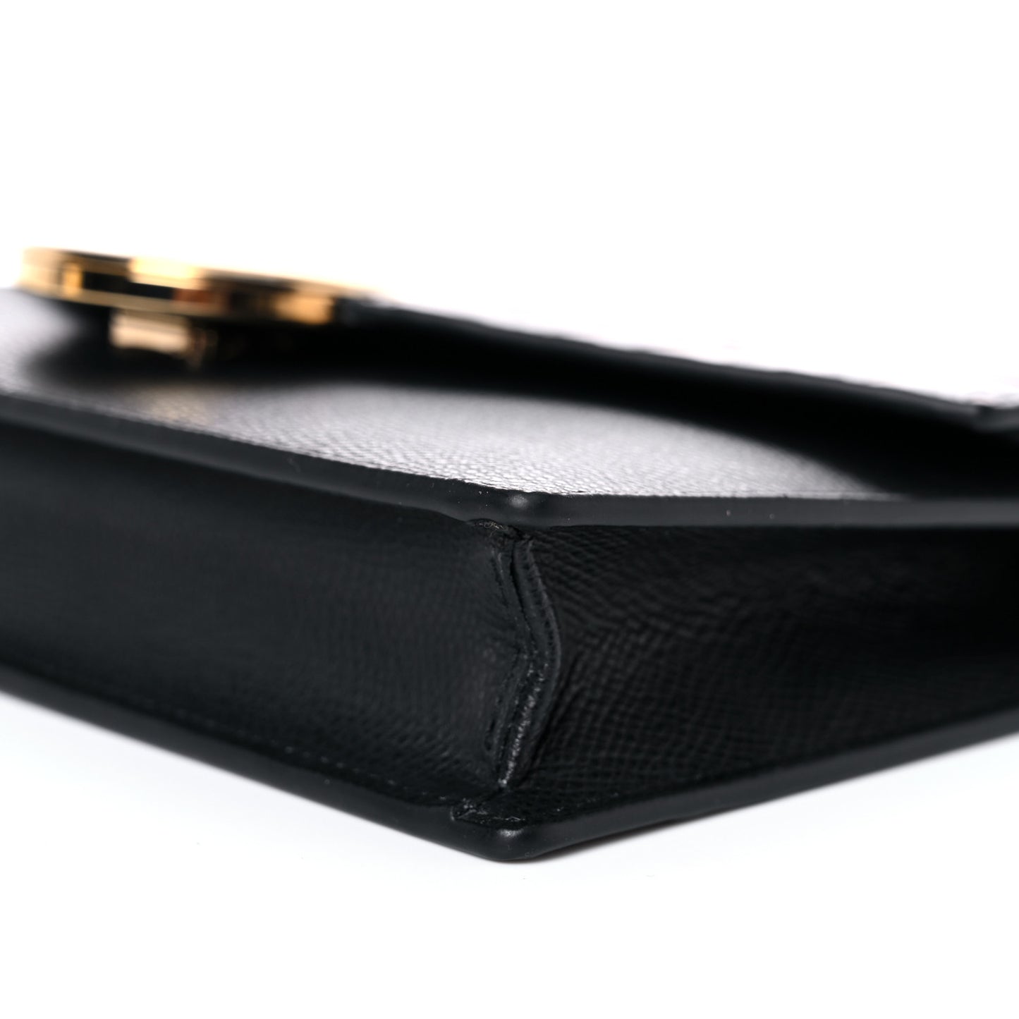 Vitello Cruise F is Fendi Bi-Color FF 1974 Embossed Medium Envelope Wallet On Chain Black Maya