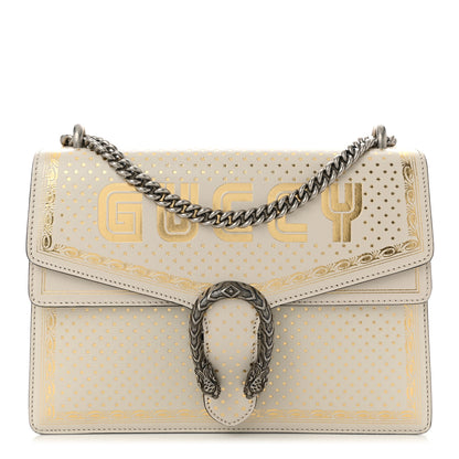 Gucci X SEGA Calfskin GUCCY Stars Medium Dionysus Shoulder Bag Mystic White Gold 1 of 11