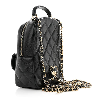 Chanel Caviar Quilted CC Mini Classic Backpack Black 3 of 10