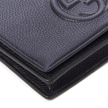Gucci Pebbled Calfskin Soho Wallet on Chain Black 7 of 7