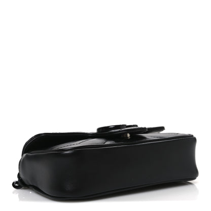 Gucci Calfskin Matelasse Monochrome GG Marmont Chain Belt Bag Black 4 of 10