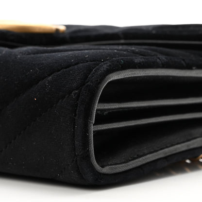 Gucci Velvet Matelasse GG Marmont Chain Wallet Black 10 of 12