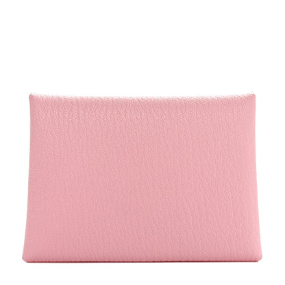 Hermes Chevre Mysore Calvi Duo Card Case Rose Sakura 1 of 9