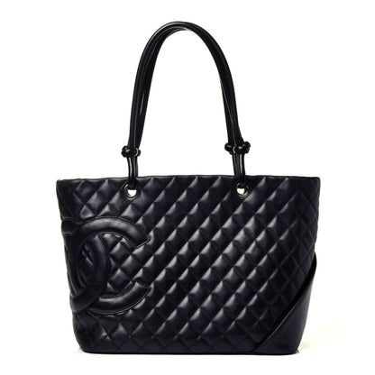 Chanel Calfskin Quilted Large Cambon Tote Black 1 of 9