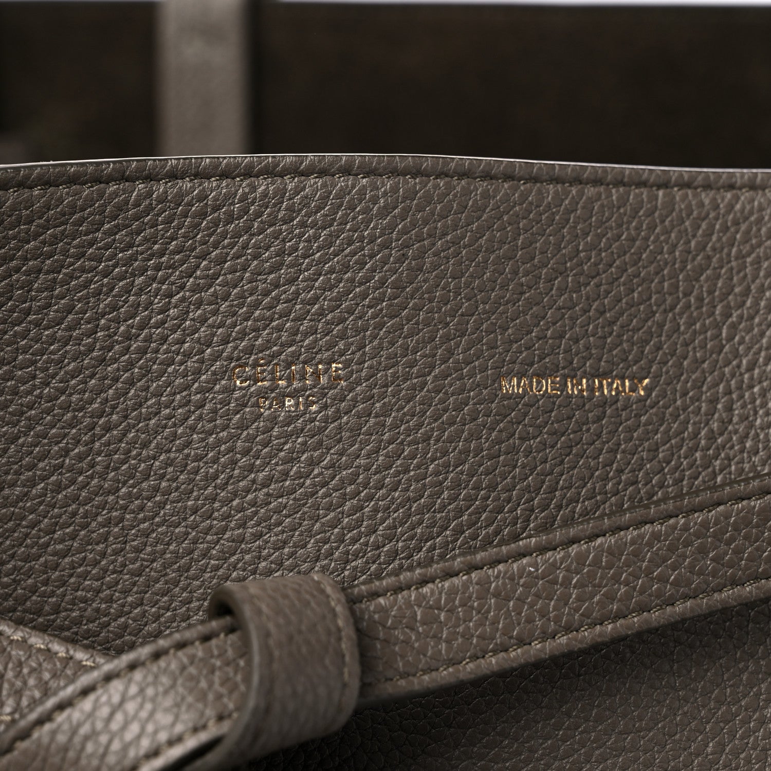 Celine Soft Grained Calfskin Small Belt Cabas Phantom Taupe 7 of 11