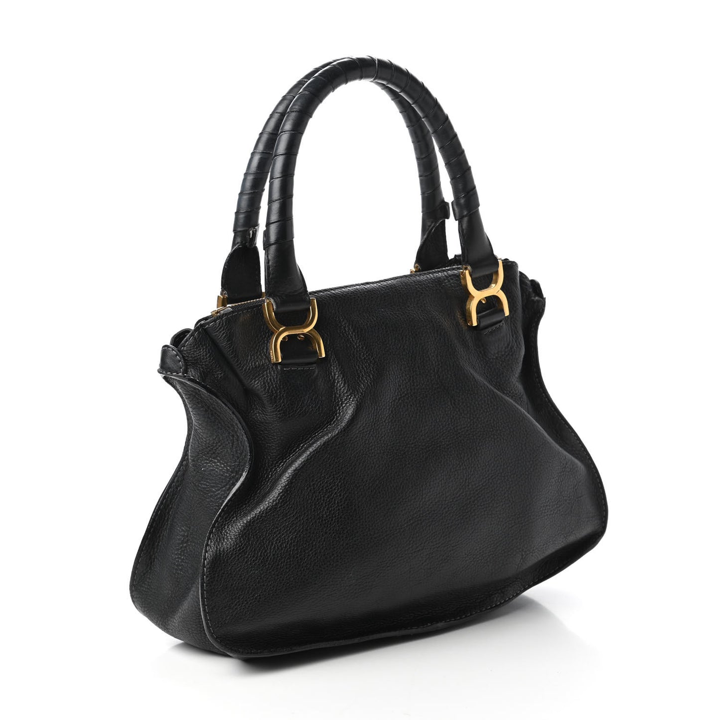 Calfskin Medium Marcie Satchel Black