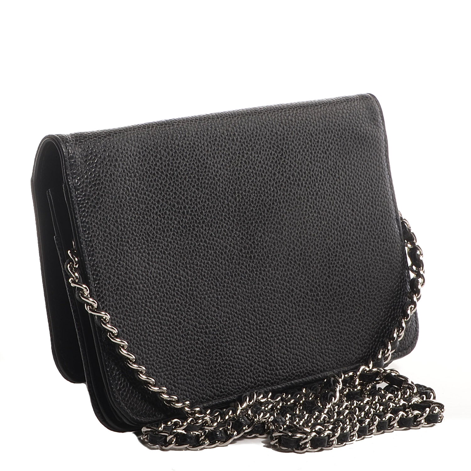Chanel Caviar Timeless CC Wallet on Chain WOC Black 3 of 9