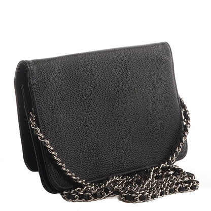 Chanel Caviar Timeless CC Wallet on Chain WOC Black 3 of 9