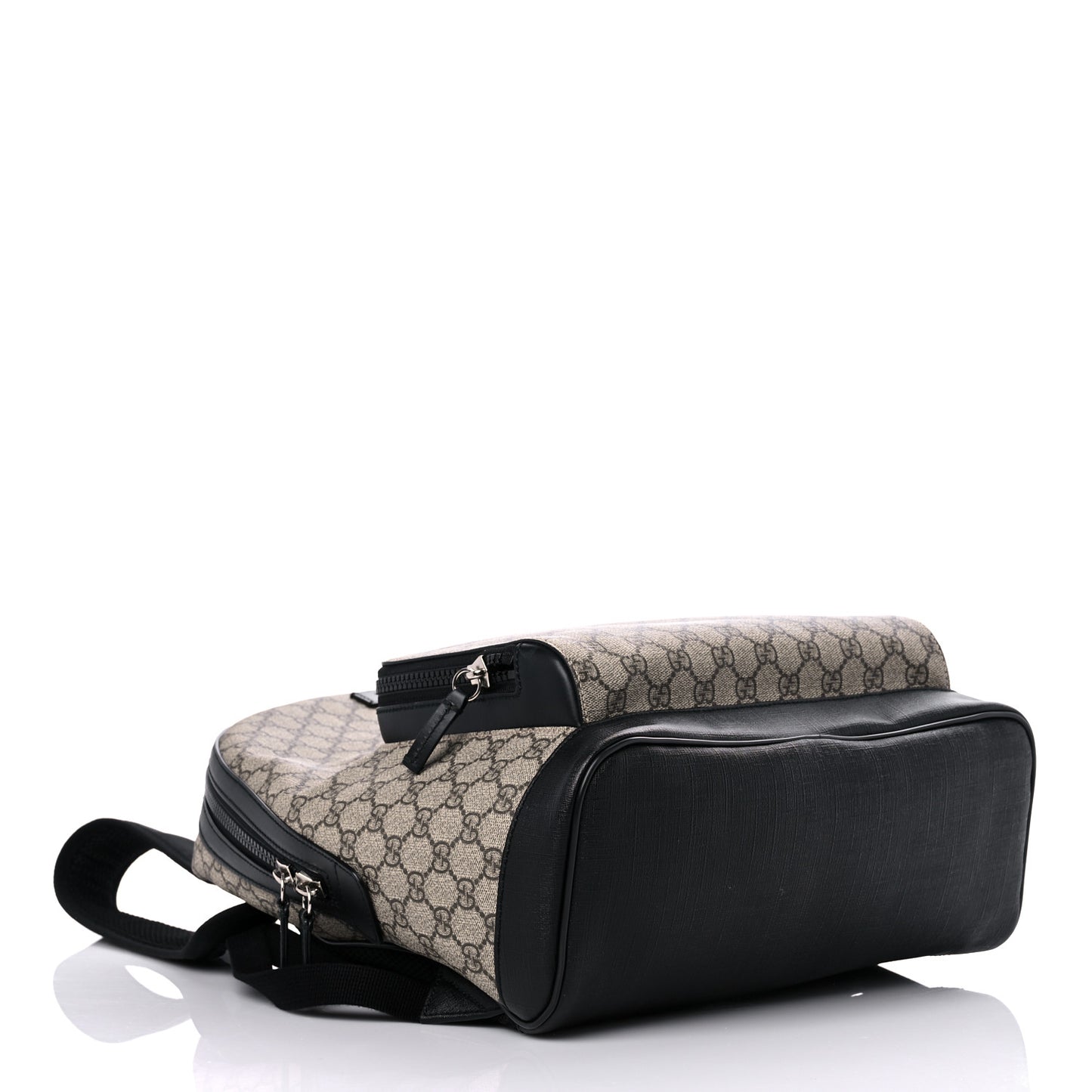 GG Supreme Monogram Medium Backpack Black