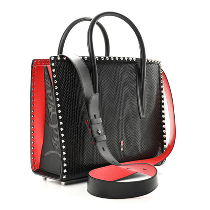 Christian Louboutin Snakeskin Medium Paloma Tote Black 3 of 11