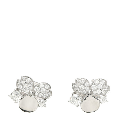 Tiffany Platinum Diamond Paper Flowers Cluster Earrings 1 of 5