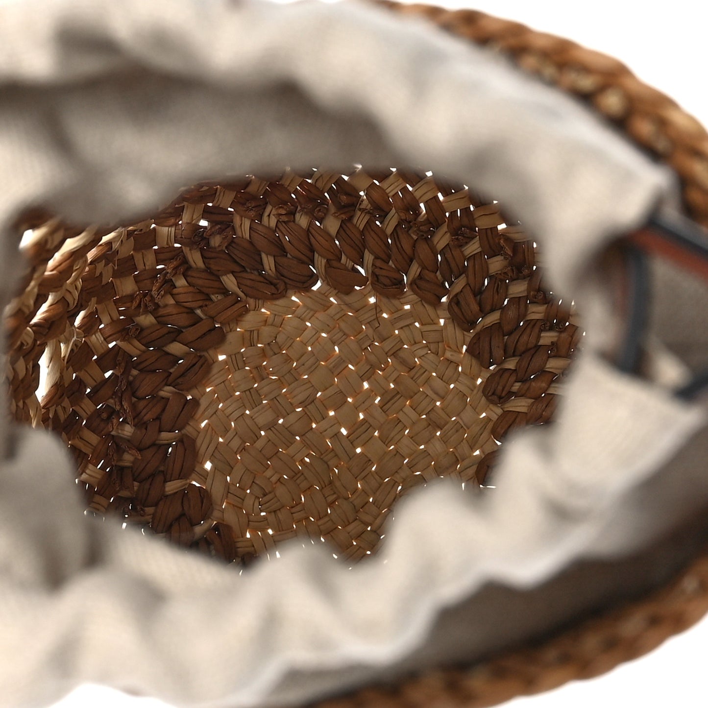 Calfskin Raffia Paulas Ibiza Bucket Bag Natural Tan