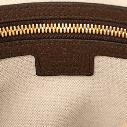 Gucci Monogram Jumbo GG Textured Dollar Calfskin Web Messenger Shoulder Bag Camel Ebony New Acero 7 of 10