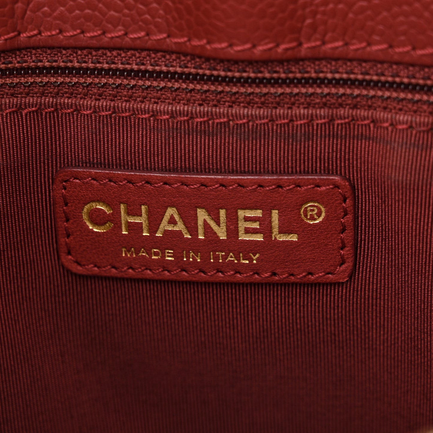 Caviar Quilted Grand Shopping Tote GST Red