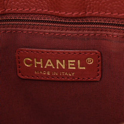 Chanel Caviar Quilted Grand Shopping Tote GST Red 6 of 15