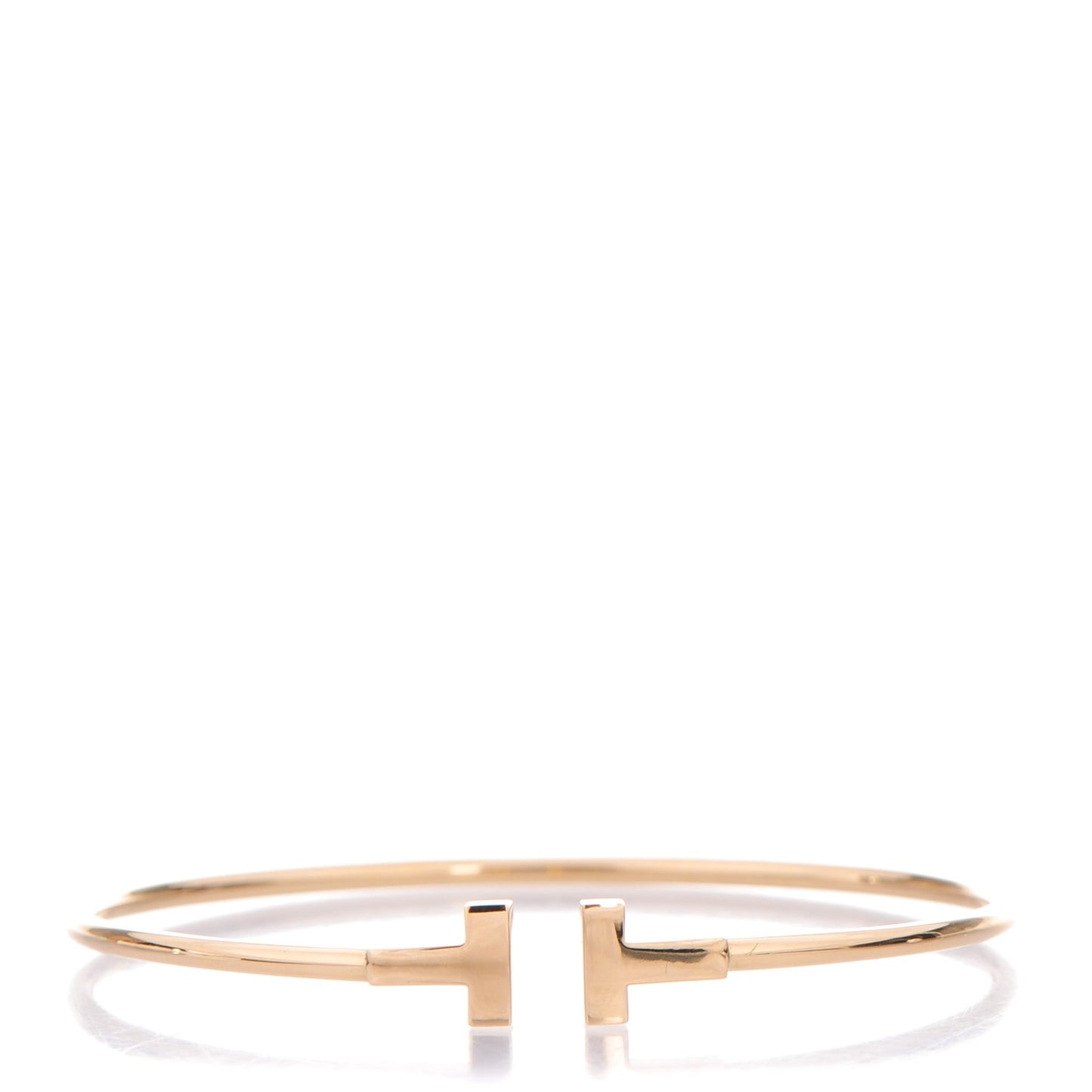 18K Yellow Gold Narrow T Wire Bracelet