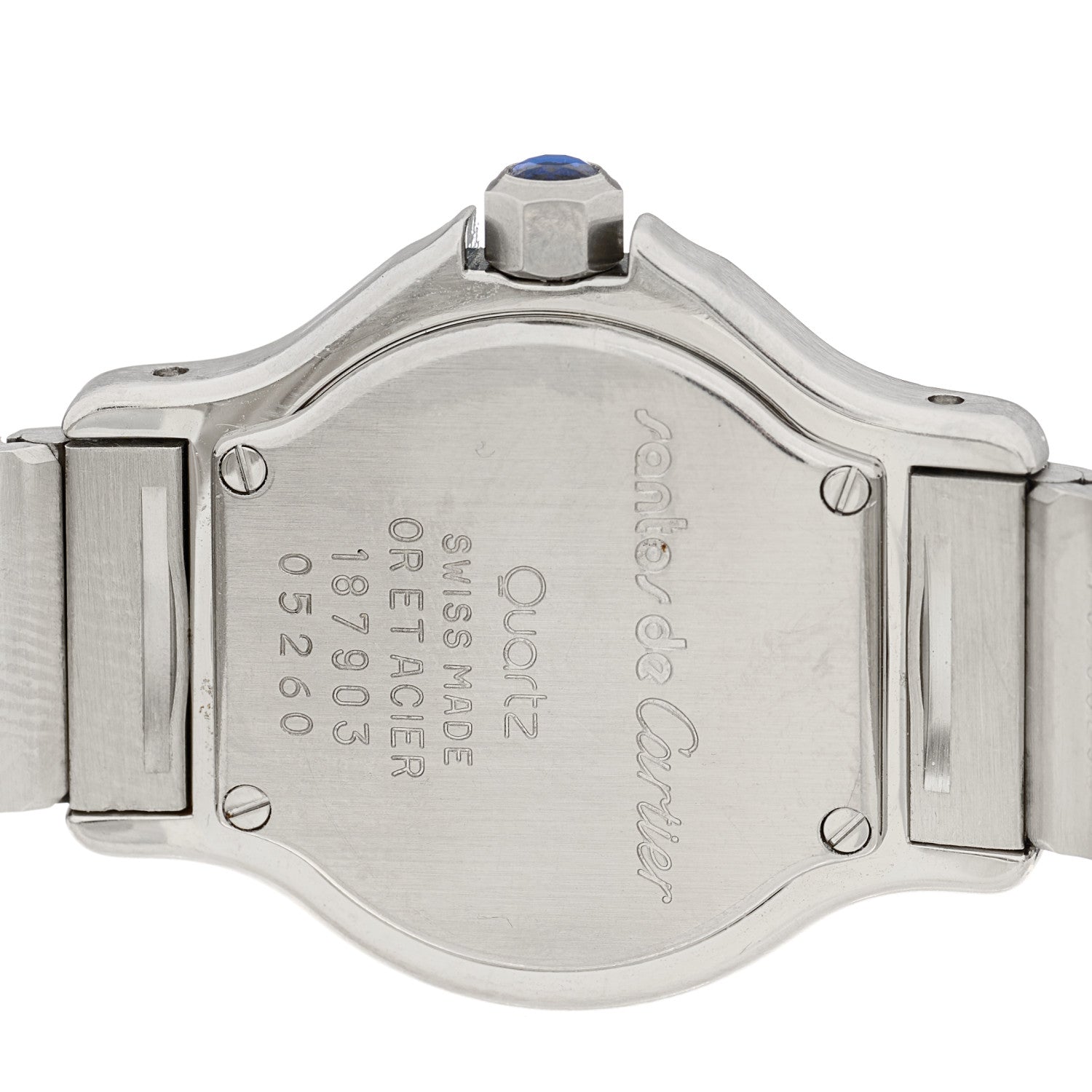 Cartier Stainless Steel 18K Yellow Gold 25mm Santos Octagon Quartz Watch 4 of 4