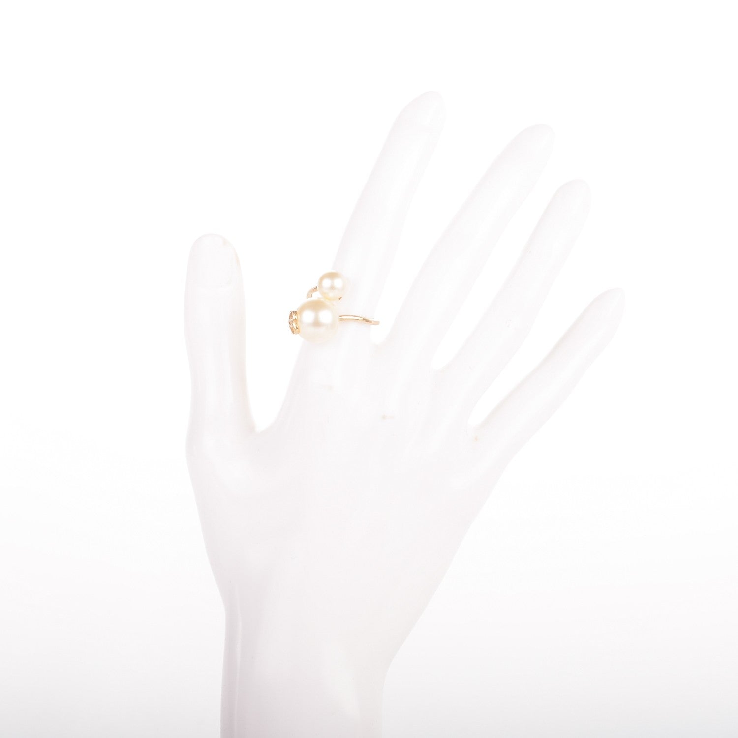 Chanel Pearl CC Ring 6 Gold Pearly White 2 of 4