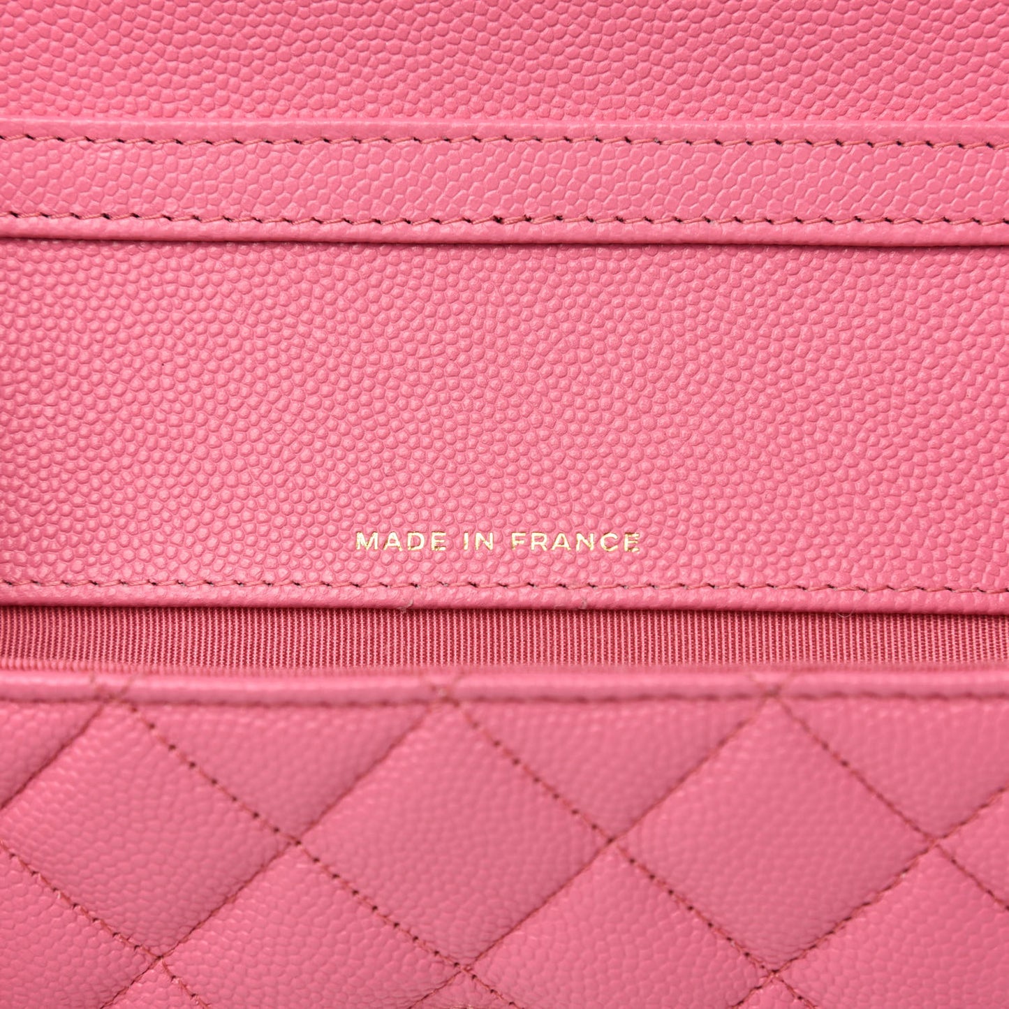 Caviar Quilted Glasses Case With Chain Pink