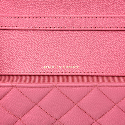 Chanel Caviar Quilted Glasses Case With Chain Pink 9 of 12