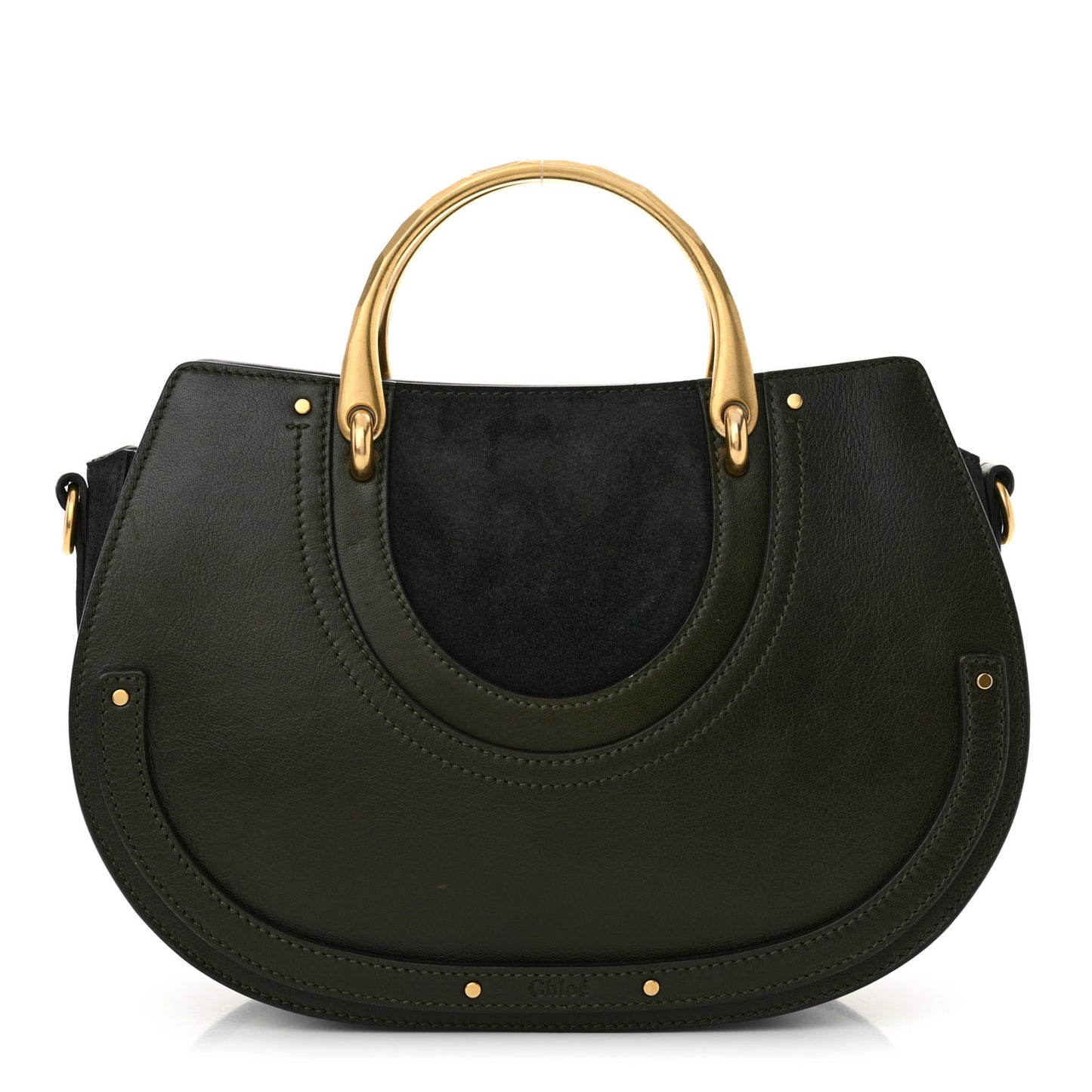 Calfskin Suede Medium Pixie Shoulder Bag Intense Green