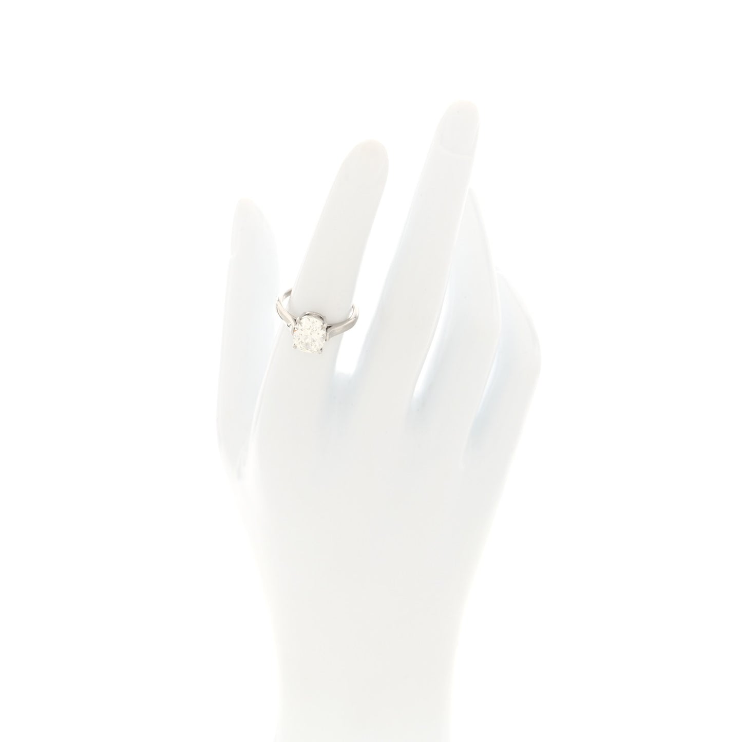 Platinum Diamond 2.26ct Oval Cut Solitaire Engagement Ring 51 5.75