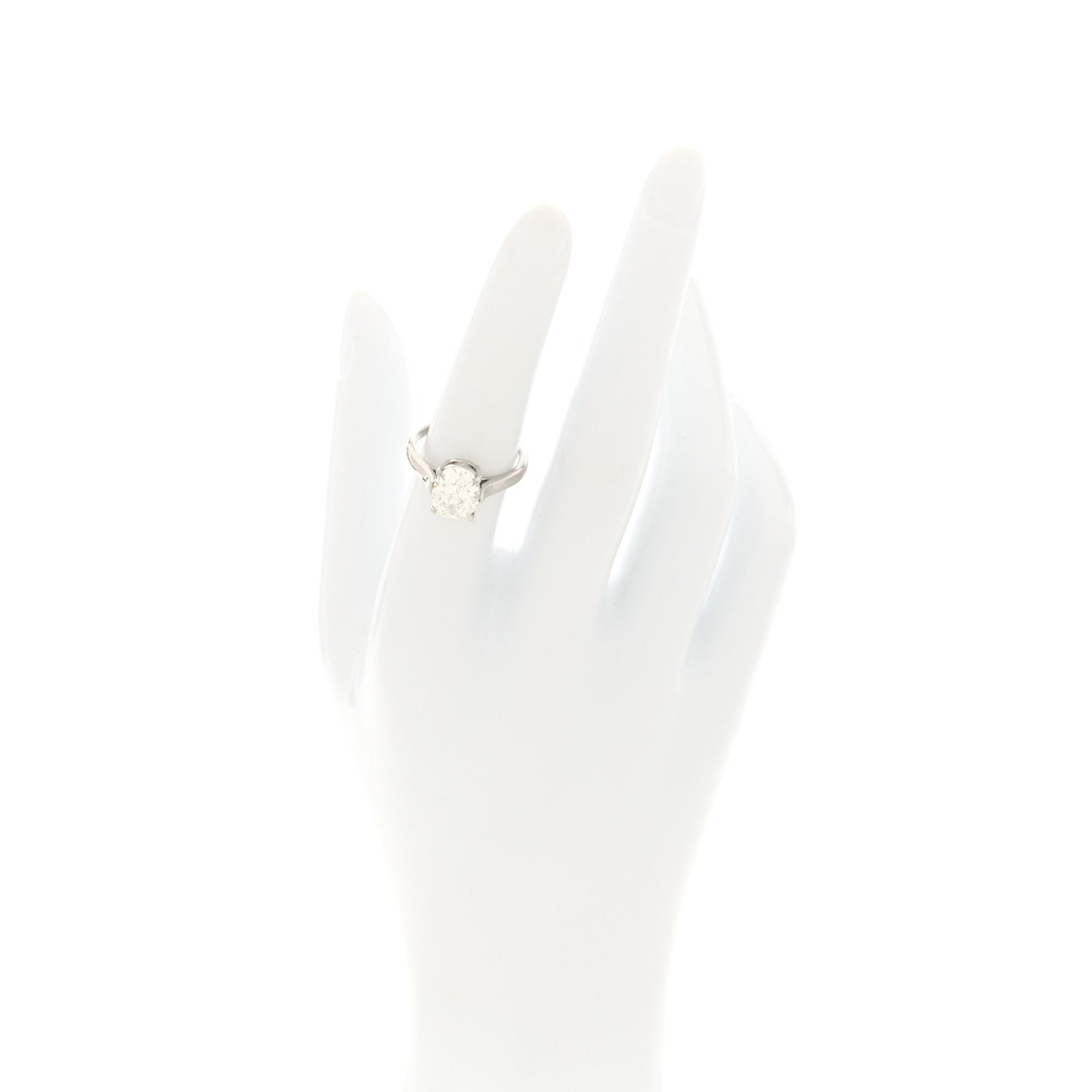 Tiffany Platinum Diamond 2.26ct Oval Cut Solitaire Engagement Ring 51 5.75 2 of 4